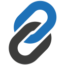 connect icon (black and blue chain links)